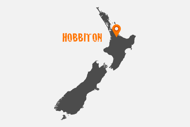 Map Of Hobbiton Movie Set Location, New Zealand