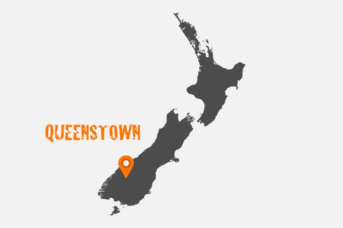 Map Of Queenstown, New Zealand