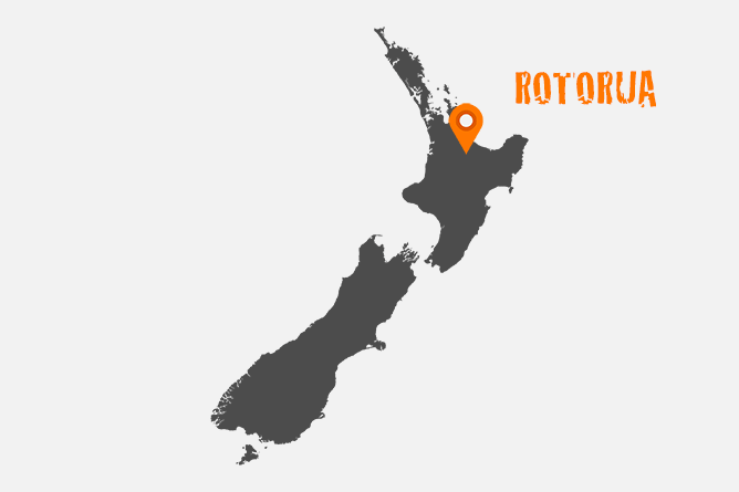 Map Of Rotorua, New Zealand