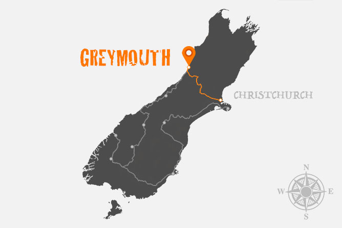 Christchurch To Greymouth Driving Route