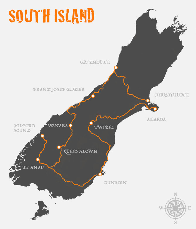 Suggested Itinerary For South Island, New Zealand