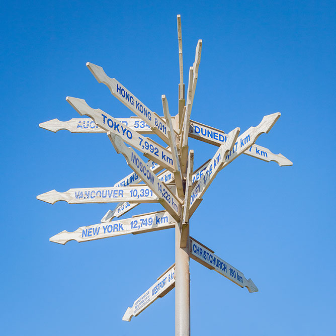 Signpost, Cape Foulwind Walkway