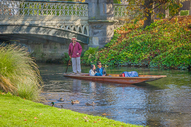 Punting On The Avon River, Christchurch