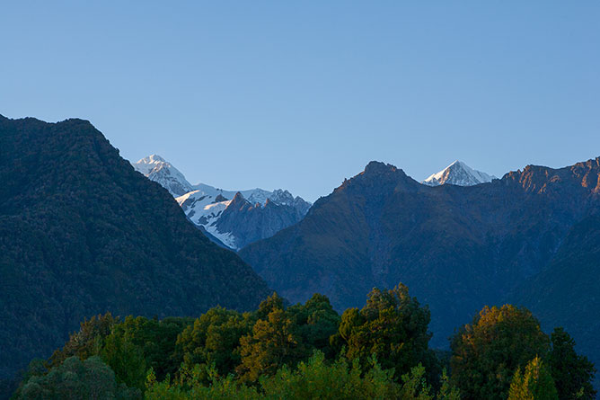 Early Morning View From Sunset Motel, Fox Glacier